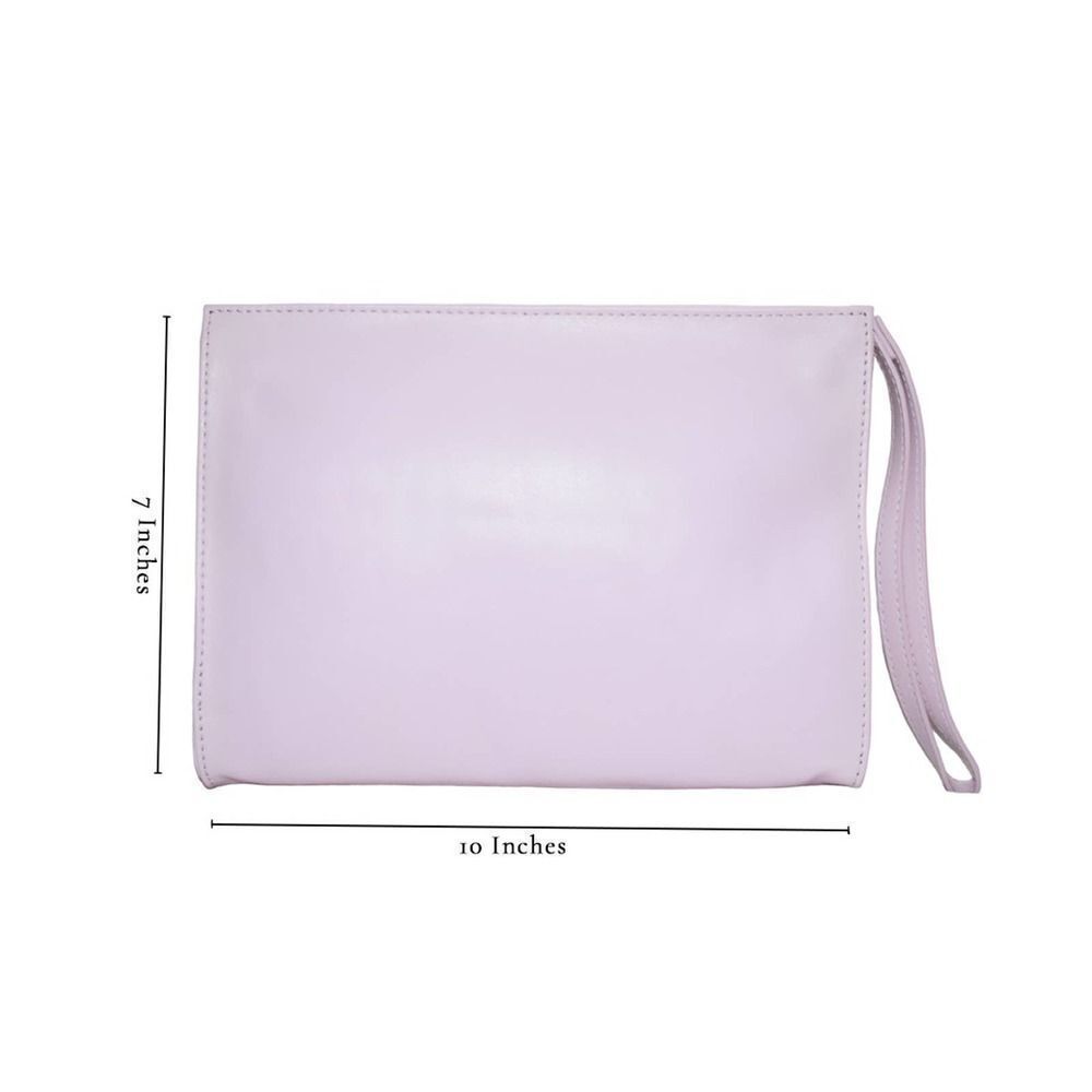 New Pink Leather Clutch Bag